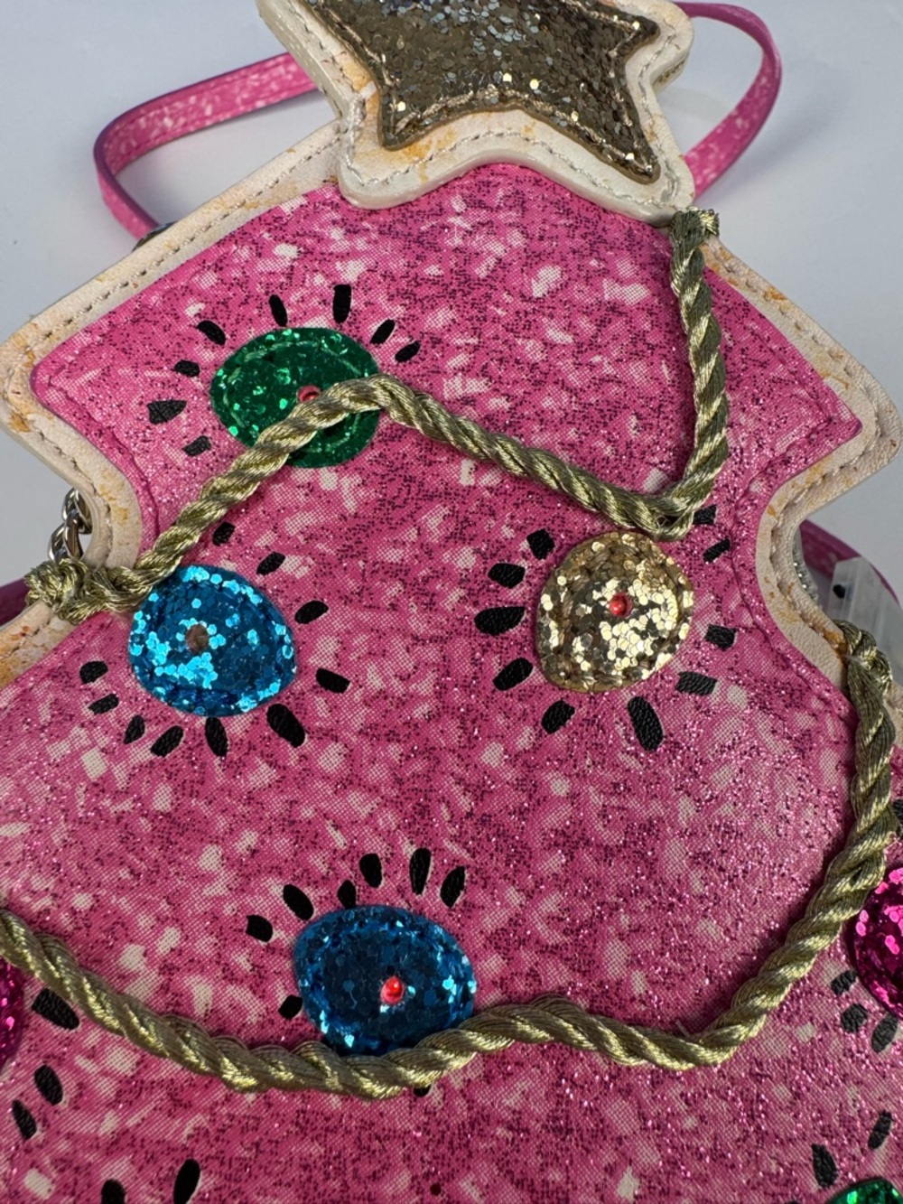Betsey Johnson Kitsch Christmas Tree Crossbody Bag Purse Lights up RARE euc - Picture 3 of 16